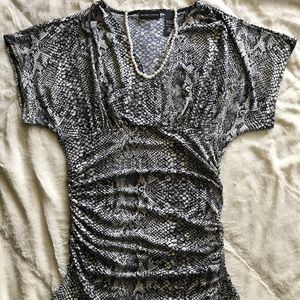 New York & Company Snake Skin Print Blouse
